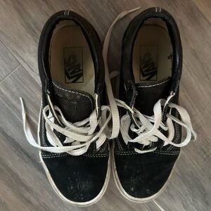Vans Black and White Athletic Shoes